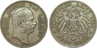 Kaiserreich  5 Mark Sachsen Georg auf den Tod 1904 E kl. Randfehler, ss / ss+