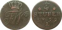 Altdeutschland bis 1871 1/4 Stüber Preussen 1799 A sehr schön 12,00 EUR  Excl. 14,00 EUR Verzending