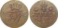 Altdeutschland bis 1871 1/4 Stüber Preussen 1802 A kl. Kratzer, sehr sch... 14,00 EUR  Excl. 14,00 EUR Verzending