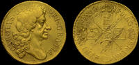 GREAT BRITAIN CHARLES II, 1683 GOLD TWO GUINEAS -