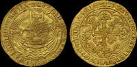GREAT BRITAIN EDWARD III GOLD NOBLE, TREATY PERIOD ISSUE -