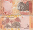 VENEZUELA 5 Bolivares Fuerte 19.08.2014 P.89f UNC
