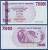 SIMBABWE / ZIMBABWE 750000 Dollars -