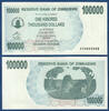 SIMBABWE / ZIMBABWE 100000 Dollars without Space -
