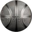 Samoa 5 Dollar <br>Antique Finish<br>33 mm Ø 2021 Basketball - Spherical Coin 1 oz.Silber, inkl.Schweberahmenetui und Schuber,RAR! <b>Prooflike</b> <br>1 Unze Silber<br>