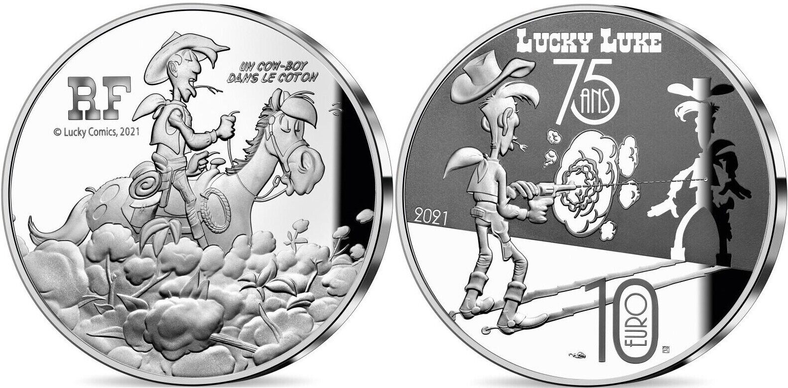 Frankreich 10 Euro 19 98g Fein 37 Mm O 21 75 J Lucky Luke Comicserie Inkl Kapsel Zertifikat Etui Sofort Lieferbar Proof Rar Silber Ma Shops