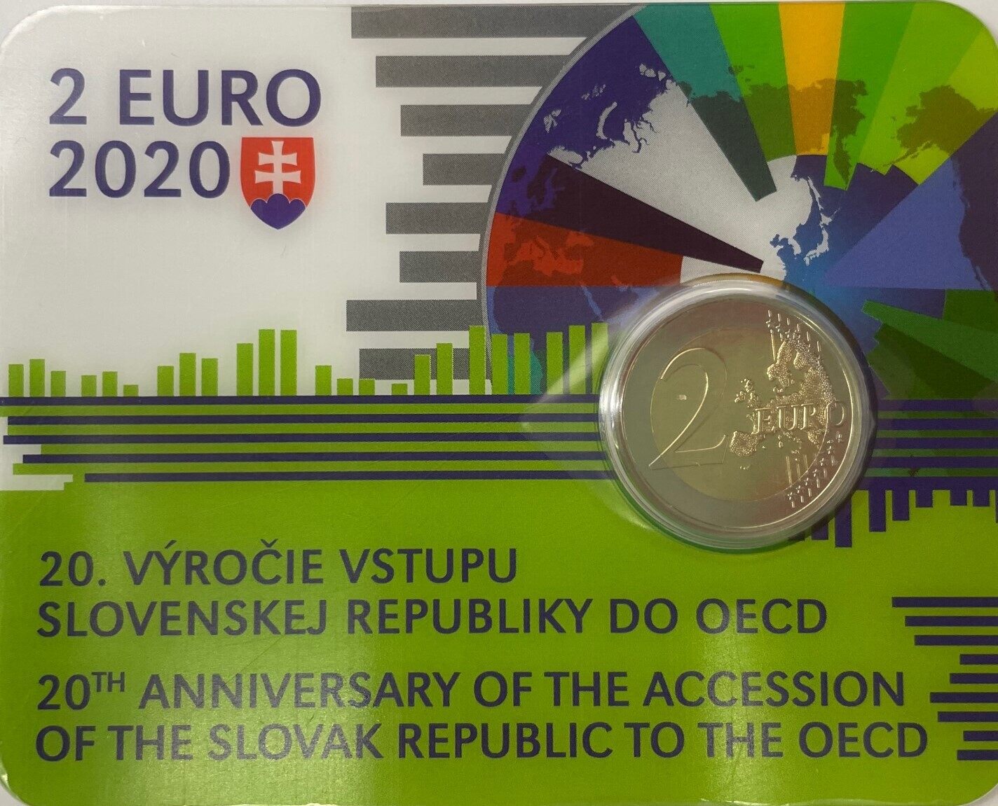 Slowakei 2 Euro 2020 20. Jahrestag des OECD Beitritts - 2000 - 2020 - im Blister BU <br>im <br> Blister <br>