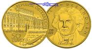 Österreich 50 Euro<br> 9,99g<br> fein<br> 22 mm Ø Beethoven, <b>Kapsel & Etui & Zertifikat ohne Pappschuber,</b> -