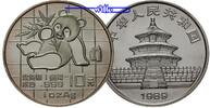 China 10 Yuan Panda Bären, 1 oz, Silber -
