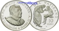Vatikan 10 Euro Weltmissionstag, inkl. Etui & Zertifikat & Schuber -