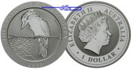 Australien 1 $ 2008 Kookaburra stgl 159,99 EUR  Excl. 19,00 EUR Verzending