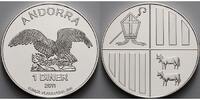 Andorra 1 Diner<br>1 oz. Andorra Eagle, 3. Ausgabe, 999er Silber -
