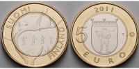 Finnland 5 Euro Lappland, Historische Provinzen Nr.8, ohne Zertifikat -