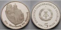 5 Mark 1982 Deutschland, DDR Wartburg bei Eisenach, Ku.-Ni.,-Archivbild- PPleicht berieben