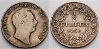 Baden 1/2 Gulden Karl Leopold Friedrich Großherzog von Baden 1830-1852 -