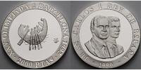Spanien 2000 Pesetas Oly. Sommerspiele in Barcelona -Tamusisches Boot- inkl. Kapsel, orig. Zertifikat -