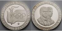Spanien 2000 Pesetas Oly. Sommerspiele in Barcelona - Olympisches Feuer - inkl. Kapsel -