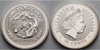 Australien 50 Cents,<br><b>1/2 oz.</b> Jahr des Drachen / Chines.Tierkreiszeichen <b>1/2 oz.</b> -