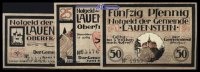 Lauenstein 10,25,50 Pfg., Stadt, Grabowski 775 -