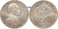Preussen 3 Mark Wilhelm II, 25jähriges Regierungsjubiläum, J.112 -