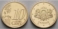Lettland 10 Cent Kursmünze, 10 Cent, -