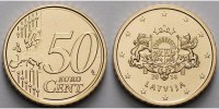 Lettland 50 Cent Kursmünze, 50 Cent, -