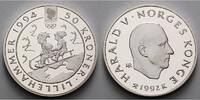 Norwegen 50 Kroner Oly. Winterspiele in Lillehammer - Kinder auf Schlitten - mit MDM - Zertifikat -