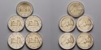 Deutschland 2 Euro<br> 5x Michaeliskirche in Niedersachsen, <br> <b> kompl. Satz </b> (5 Prägestätten) -