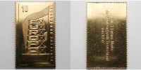 Bundesrepublik Deutschland 19,45g,<br> 43 mm x 26mm vergoldete Silberplakette (v.Schulz) die 1. Europa Briefmarke der BRD 1956 -