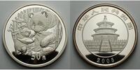 China 50 Yuan Panda Bären, 5 oz, Silber in originaler Kapsel und originalem Holzetui o. Zerti. -
