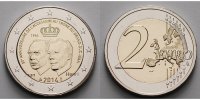 Luxemburg 2 Euro 50 Jahre Thronbesteigung Großherzog Jean, (1964-2014) <br><b>geringe Auflage, -