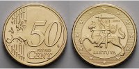 Litauen 50 Cent Kursmünze, 50 Cent, <b>Ab sofort lieferbar!!!</b> -