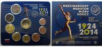 Slowakei 3,88 € Kursmünzensatz 8 Münzen + 1 Medaille in Bimetall, Friedensmarathon 1924 - 2014 -