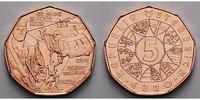 Österreich 5 Euro Bundesheer- Schutz u.Hilfe - In Rot-Weiss-Roter Mission - 60 Jahre Staatsvertrag -