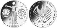 Deutschland, Bundesrepublik 10 DM Weltausstellung Expo 2000, in der originalen Noppenfolie unbeschnitten, -