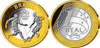 Rio 1 Reais Oly. Sommer Rio 2016 - Fussball <b>09 / 16</b>, im originalem Blister -