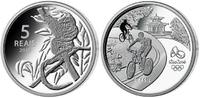 Rio 5 Reais Oly.Sommer Rio 2016-Goldenes Löwenäffchen<b>10 / 16</b>,orig.Oly.Kapsel m.Zerti. -
