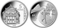 Rio 5 Reais Oly. Sommer Rio 2016 - Municipal Theater<b>13 / 16 </b>,orig.Oly.Kapsel m.Zerti. -