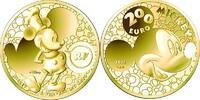 Frankreich 200 Euro<br> 31,07g<br> fein<br> 37 mm Ø Mickey Mouse i.Wandel d. Zeit, inkl. Kapsel&Zertifikat&Etui, <b>sofort lieferbar -
