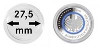Lindner 5 Euro-Kapseln x <b>100</b> Stück Münzkapseln Innen-Ø 27,5 mm,100er-Packung, z.B. für die dt. 5 Euro-Sammlermünzen -