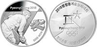 Südkorea 5000 Won Winter Olympiade PyeongChang 2018 Eishockey,<b>6 / 16</b> Kapsel&Zertifikat&Etui -