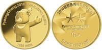 Südkorea 1000 Won Winter Oly. PyeongChang 2018 Bandabi,<b>3 / 3</b> Kapsel & Zertifikat & Etui -