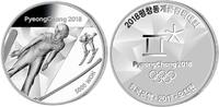 Südkorea 5000 Won WinterOlympiadePyeongChang 2018 Skispringen, <b>13/16</b> Kapsel&Zertifikat&Etui -