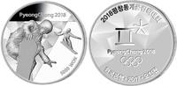 Südkorea 5000 Won Winter Olympiade PyeongChang 2018 Snowboard, <b>14/16</b> Kapsel&Zertifikat&Etui -