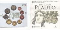 Italien 5,88 € Kursmünzensatz 8 Münzen + 2 Euro-Gedenkmünze -Gedenkmünze Titus Maccius Plautus- -
