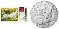 Österreich 5 Euro Der Osterhase - Symbol des Frühlings - Wahlverwandtschaften - Frohe Ostern - -