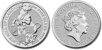 Großbritannien 5 Pfund (GBP) Queen's Beasts Black Bull - 2 oz. Silber - <b>5. Ausgabe</b> -RAR-!!! -