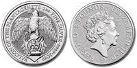 Großbritannien 5 Pfund (GBP) Queen's Beasts Falke - 2 oz. Silber - <b>6. Ausgabe</b> -