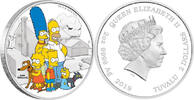 Tuvalu 2 Dollar <br><b>2 oz.</b> The Simpsons (3) - Family, inkl. Acrylblock & Zertifikat & Schuber,<b>RAR !!</b> -