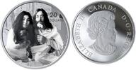 Kanada 20 Dollar<br>1 oz<br> 31,86g<br> fein Silber 50 Jahre Give Peace a Chance - John Lennon & Yoko Ono inkl.Etui& Zerti.& Schuber -